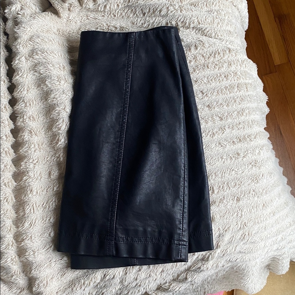 Free People faux leather skirt